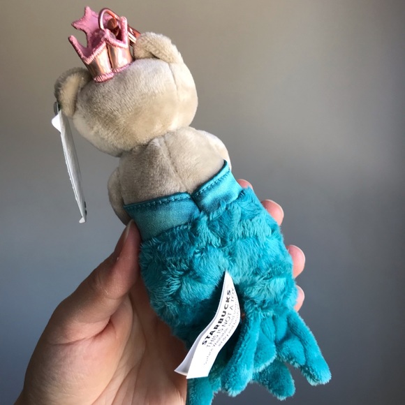 Starbucks Japan Mermaid Bearista Siren pink shell key chain 2022 Anniversary - Picture 3 of 7